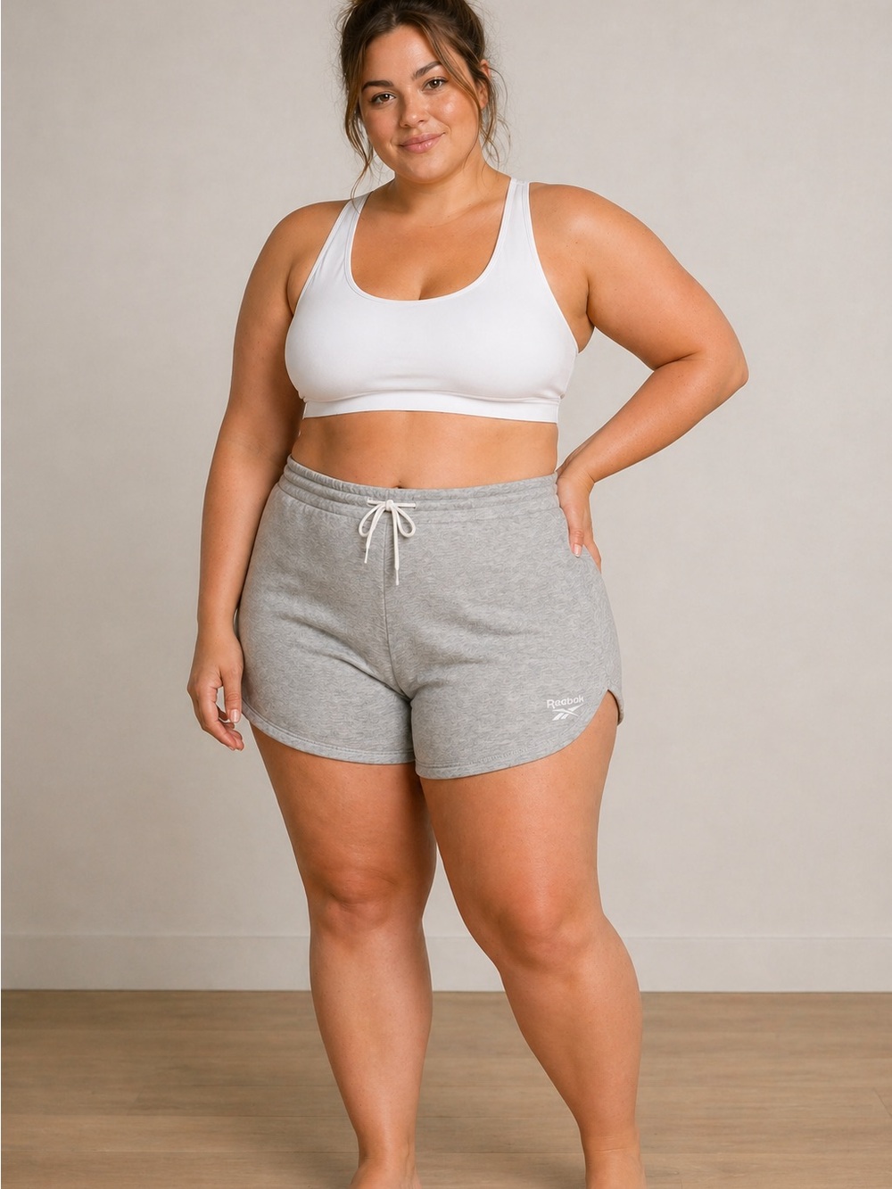 NWT Reebok RI French Terry Lounge Shorts in Gray, Size 2X